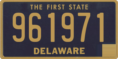 DE license plate 961971