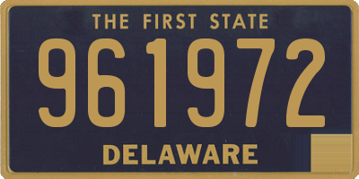 DE license plate 961972