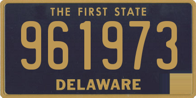 DE license plate 961973