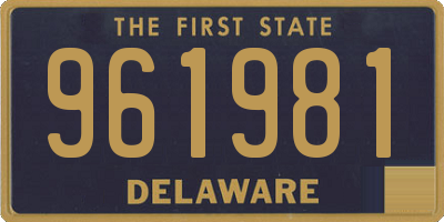 DE license plate 961981