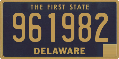 DE license plate 961982
