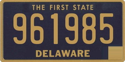 DE license plate 961985