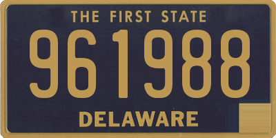 DE license plate 961988