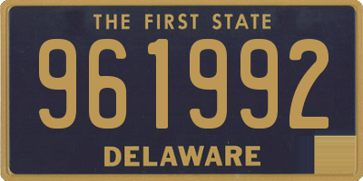 DE license plate 961992