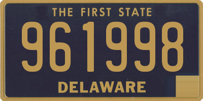 DE license plate 961998