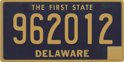 DE license plate 962012