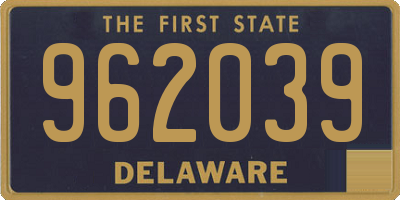 DE license plate 962039