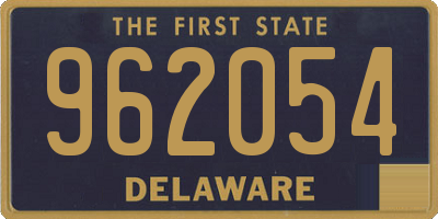 DE license plate 962054