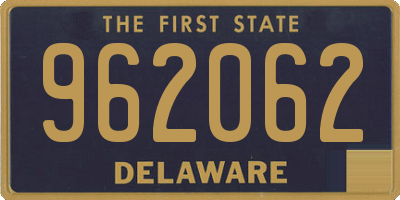 DE license plate 962062