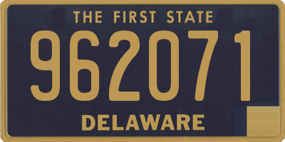 DE license plate 962071