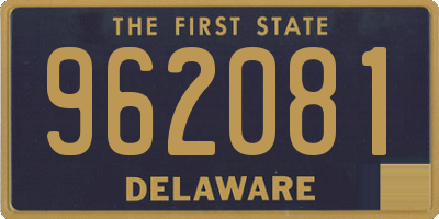 DE license plate 962081