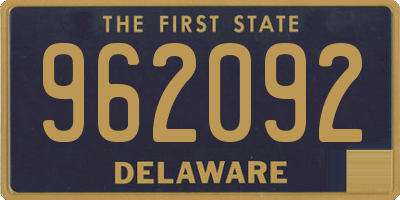 DE license plate 962092