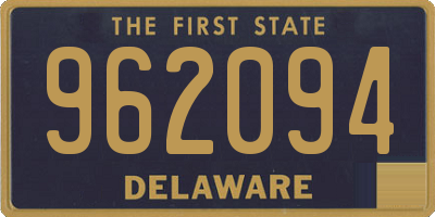 DE license plate 962094