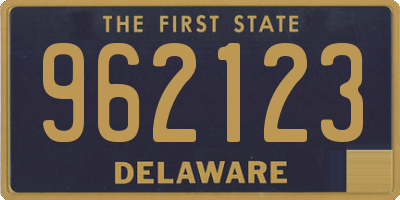 DE license plate 962123
