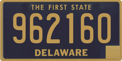 DE license plate 962160