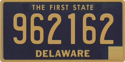 DE license plate 962162