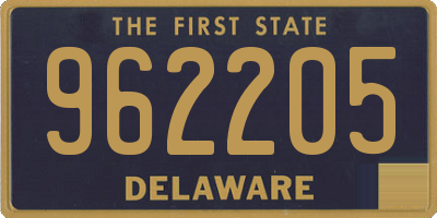 DE license plate 962205