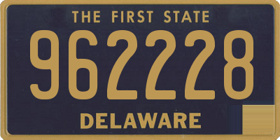 DE license plate 962228