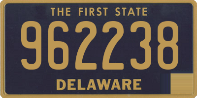 DE license plate 962238