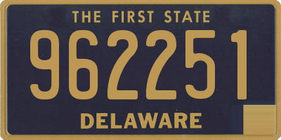 DE license plate 962251
