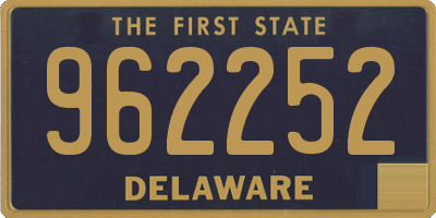 DE license plate 962252