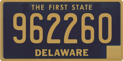 DE license plate 962260