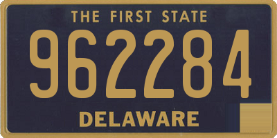 DE license plate 962284