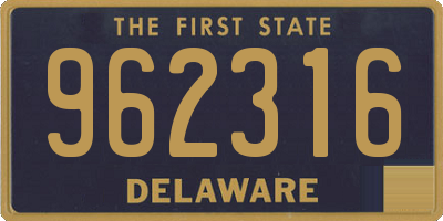 DE license plate 962316