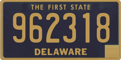 DE license plate 962318