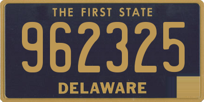 DE license plate 962325