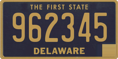 DE license plate 962345