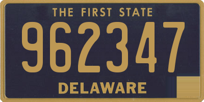 DE license plate 962347