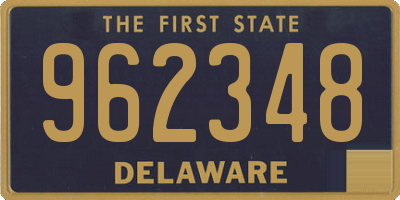 DE license plate 962348