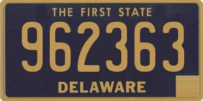 DE license plate 962363
