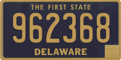 DE license plate 962368