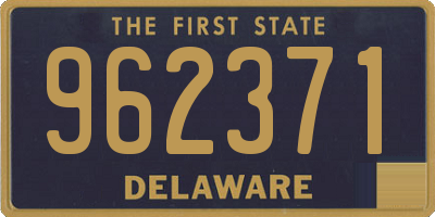DE license plate 962371