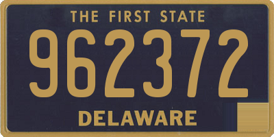 DE license plate 962372