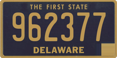 DE license plate 962377