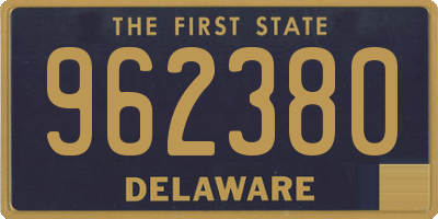 DE license plate 962380