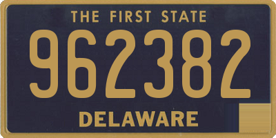 DE license plate 962382