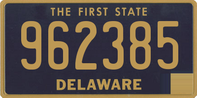 DE license plate 962385
