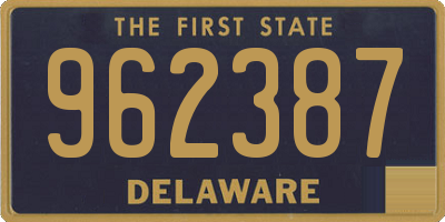 DE license plate 962387