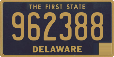 DE license plate 962388