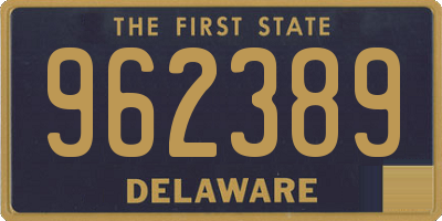 DE license plate 962389