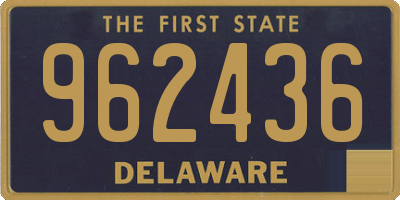 DE license plate 962436