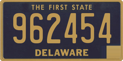 DE license plate 962454