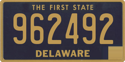 DE license plate 962492