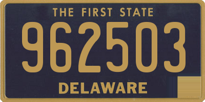 DE license plate 962503