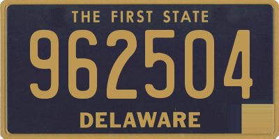 DE license plate 962504