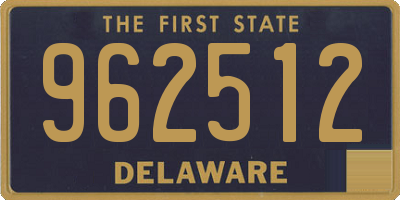 DE license plate 962512